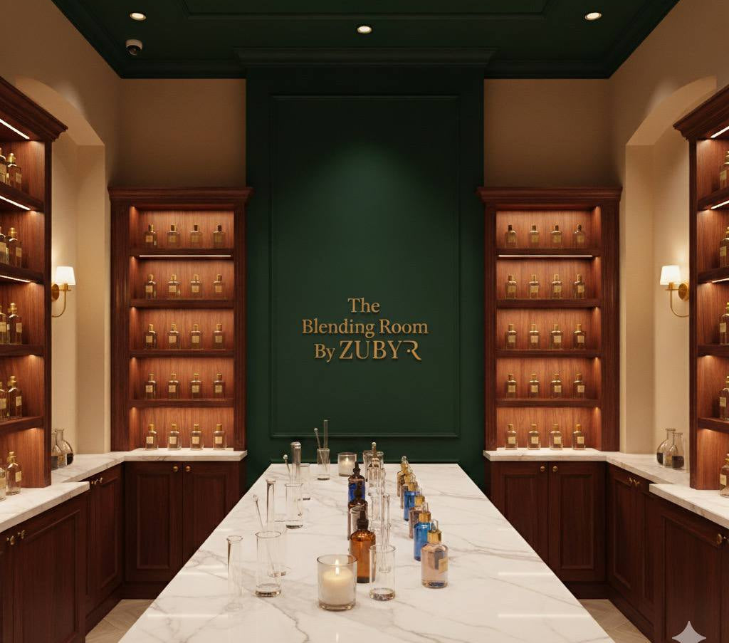 The Blending Room by ZUBYR, brand imagery